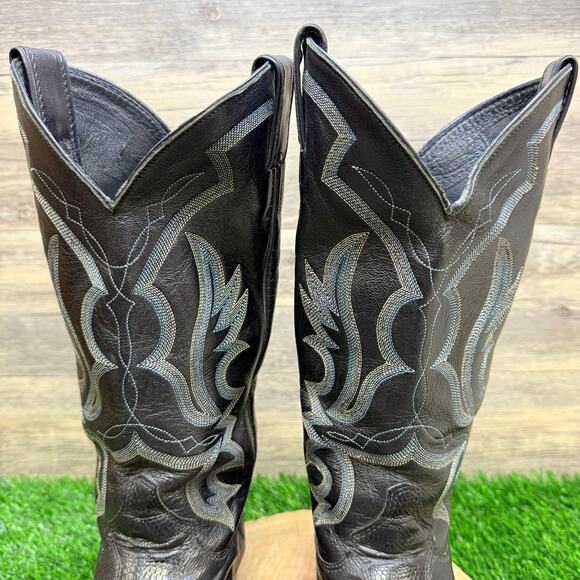 Justin Men - Size 7.5D - Black Teju Lizard Cowboy Boots 8313 main image 8